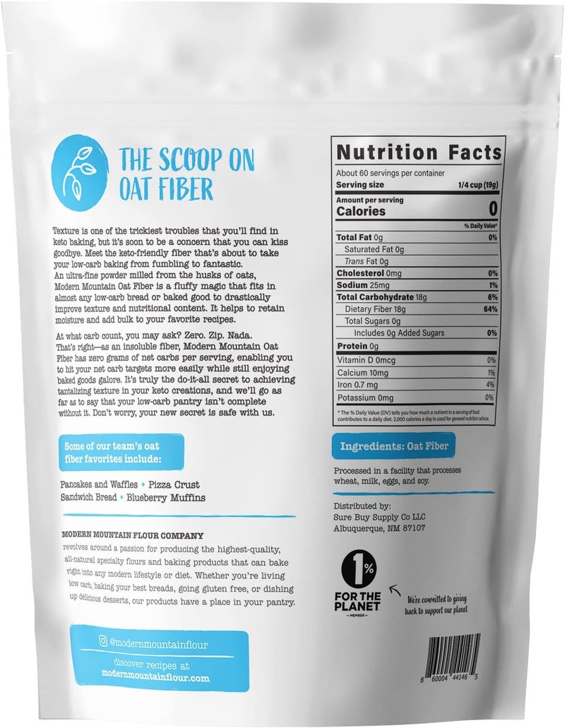 MODERN MOUNTAIN Oat Fiber - Low Carb Baking Powder - Image 2